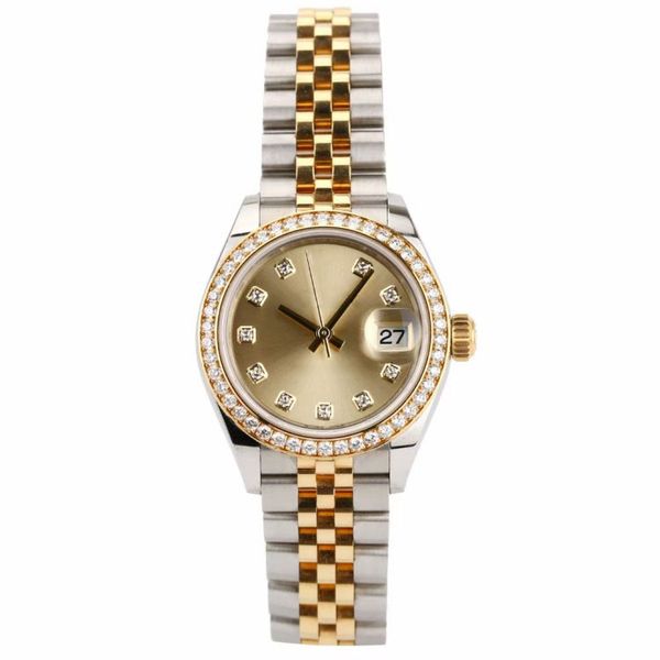 26mm 31 watch cipher steel gold dial, diamond bezel 279383 automatic stainless steel bracelet luxury ladies watches, Slivery;brown
26mm 31 watch cipher steel gold dial, diamond bezel 279383 automatic stainless steel bracelet luxury ladies watches, Slivery;brown