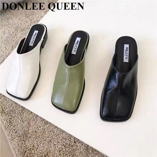 fashion square toe low heels mule shoe slip on slides outdoor slippers casual flip flops spring summer footwear chaussure 210619, Black
fashion square toe low heels mule shoe slip on slides outdoor slippers casual flip flops spring summer footwear chaussure 210619, Black