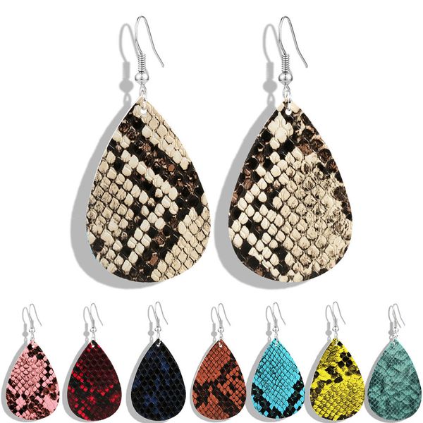 dangle & chandelier trendy pu teardrop leather earrings for women snake pattern multi colors bohemia korean water drop earring jewelry, Silver
dangle & chandelier trendy pu teardrop leather earrings for women snake pattern multi colors bohemia korean water drop earring jewelry, Silver