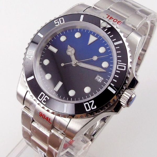wristwatches 40mm black blue sterile dial ceramic bezel luminous automatic sapphire deployment nh35 miyota 8215 movement mens wristwatch, Slivery;brown
wristwatches 40mm black blue sterile dial ceramic bezel luminous automatic sapphire deployment nh35 miyota 8215 movement mens wristwatch, Slivery;brown