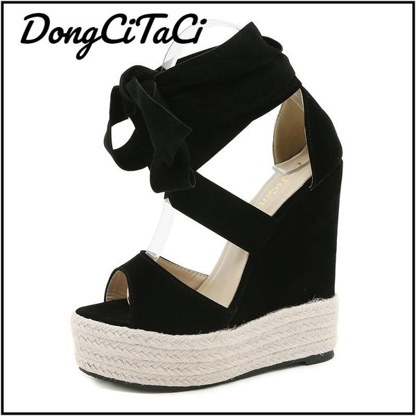 sandals dongcitaci women gladiator ankle strapped for open toe straw platforms wedge high heels sandales 35-42, Black
sandals dongcitaci women gladiator ankle strapped for open toe straw platforms wedge high heels sandales 35-42, Black