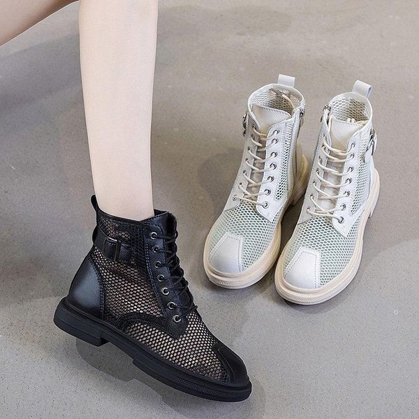 dress shoes leather boots women's summer thin breathable 2021 foreign air hollow net thick soled british short, Black
dress shoes leather boots women's summer thin breathable 2021 foreign air hollow net thick soled british short, Black