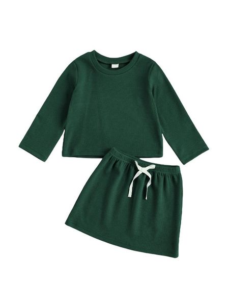 kids baby girls 2-piece outfit set long sleeve solid color and skirt for children clothing sets, White
kids baby girls 2-piece outfit set long sleeve solid color and skirt for children clothing sets, White