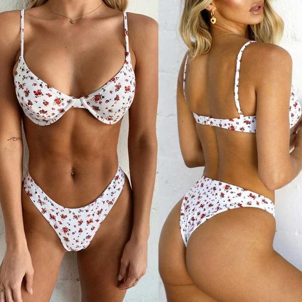 women's swimwear female swimsuit two piece set floral print push up bandage bikini women underwire beach wear v-neck biquini, White;black
women's swimwear female swimsuit two piece set floral print push up bandage bikini women underwire beach wear v-neck biquini, White;black
