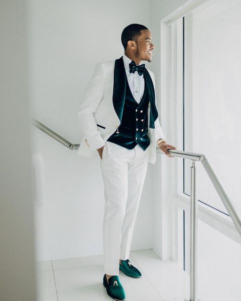 men's suits & blazers (jacket+pants+vest) white with green lapel 3 piece groom tuxedos for wedding formal prom suit party evening blaze, White;black
men's suits & blazers (jacket+pants+vest) white with green lapel 3 piece groom tuxedos for wedding formal prom suit party evening blaze, White;black