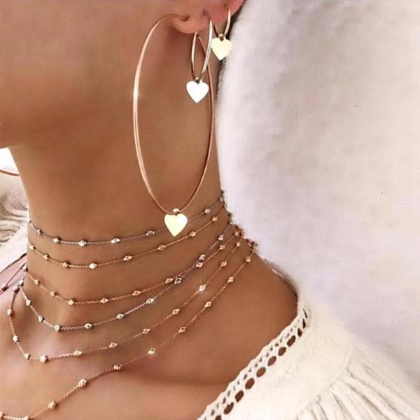 earrings & necklace 3pcs/set fashion women heart big circle dangle hoop party jewelry gift, Silver
earrings & necklace 3pcs/set fashion women heart big circle dangle hoop party jewelry gift, Silver