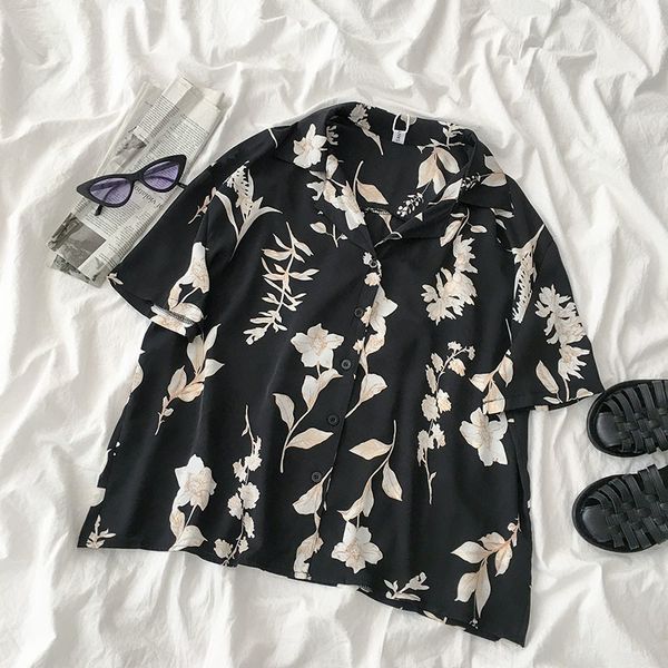 gagarich women blouses vintage floral short sleeve chiffon notched elegant see through beach streetwear chic female shirt, White
gagarich women blouses vintage floral short sleeve chiffon notched elegant see through beach streetwear chic female shirt, White