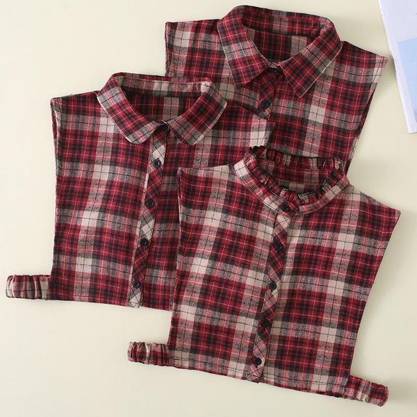 bow ties women plaid stand ruffle fake collar shirt cotton kraagje nep cravats necktie female lapel blouse detachable collars, Black;gray
bow ties women plaid stand ruffle fake collar shirt cotton kraagje nep cravats necktie female lapel blouse detachable collars, Black;gray
