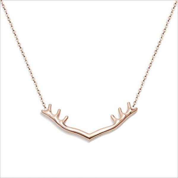 pendant necklaces antlers clavicle titanium steel rose gold necklace deer chaos hit fashion women jewelry christmas female gifts, Silver
pendant necklaces antlers clavicle titanium steel rose gold necklace deer chaos hit fashion women jewelry christmas female gifts, Silver