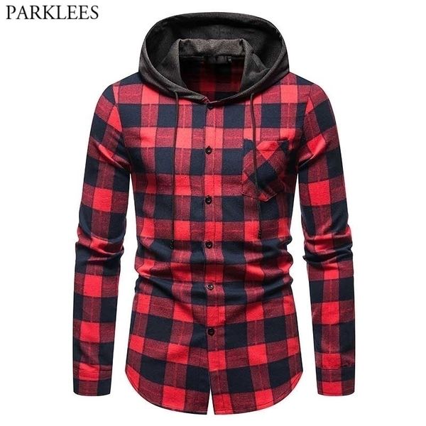 classic red black plaid hoodie shirt men fashion patchwork mens checked shirts casual patchwork hooded shirt jacket chemise 210522, White;black
classic red black plaid hoodie shirt men fashion patchwork mens checked shirts casual patchwork hooded shirt jacket chemise 210522, White;black