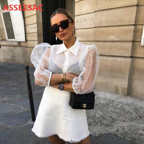 women's blouses & shirts assezsac fashion women chiffon blouse shirt transparent mesh beading puff sleeve female office lady blusa outf, White
women's blouses & shirts assezsac fashion women chiffon blouse shirt transparent mesh beading puff sleeve female office lady blusa outf, White