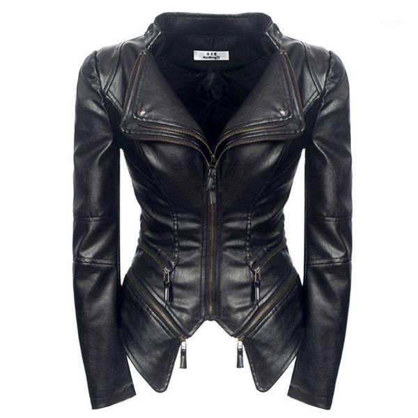 women's jackets rosetic women jacket black coat fashion motorcycle 2021 outerwear faux leather pu gothic coats1, Black;brown
women's jackets rosetic women jacket black coat fashion motorcycle 2021 outerwear faux leather pu gothic coats1, Black;brown