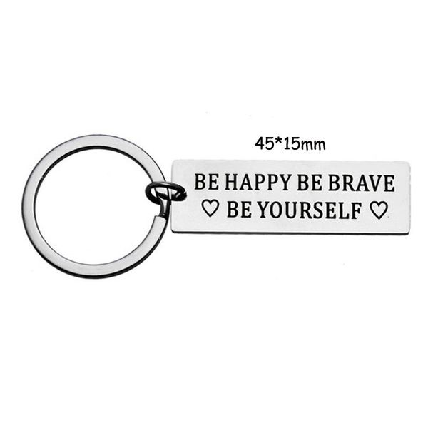 keychains fashion inspirational gift engraved be happy brave yourself keychain suitable for everyone motivated charm key ring, Silver
keychains fashion inspirational gift engraved be happy brave yourself keychain suitable for everyone motivated charm key ring, Silver