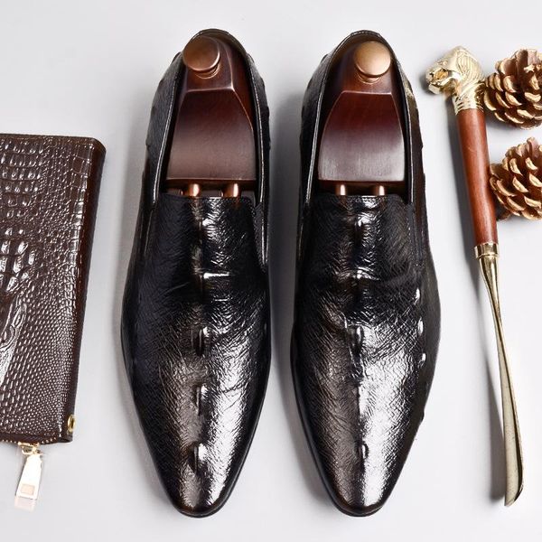 size youth summer men's genuine leather crocodile pattern dress single shoes cowhide black
size youth summer men's genuine leather crocodile pattern dress single shoes cowhide black