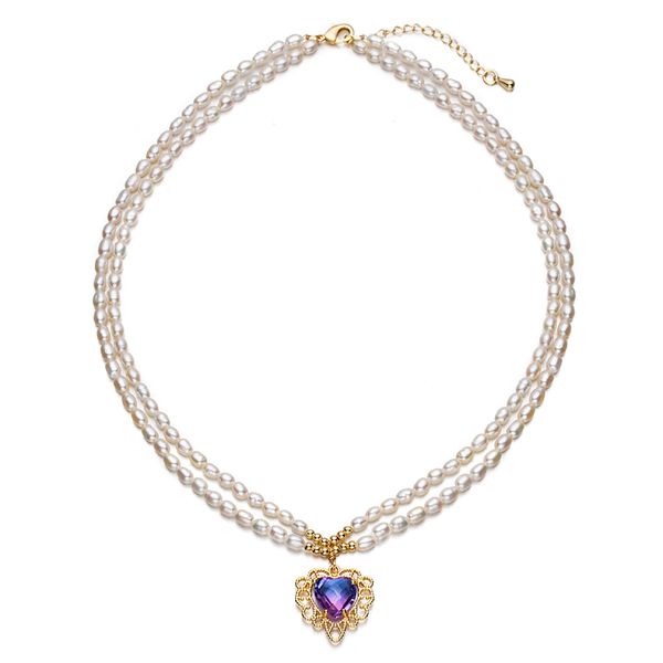 pendant necklaces of double pearl heart-shaped pendant crystal layered choker for lady wedding party jewelry gift, Silver
pendant necklaces of double pearl heart-shaped pendant crystal layered choker for lady wedding party jewelry gift, Silver