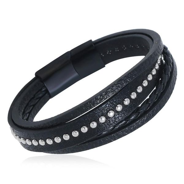 tennis handmade black multi layers pu leather men bracelets with stainless steel magnet clasp european male bangles jewelry, Golden;silver
tennis handmade black multi layers pu leather men bracelets with stainless steel magnet clasp european male bangles jewelry, Golden;silver