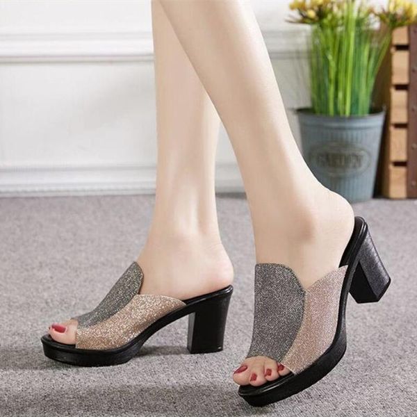 high heels slippers women summer shoes casual outdoor fashion comfy woman heel sandals, Black
high heels slippers women summer shoes casual outdoor fashion comfy woman heel sandals, Black