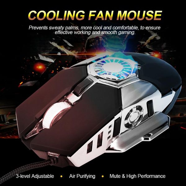 wired gaming mouse mechanical cooling fan game mice adjustable 6400dpi rgb lighting effect
wired gaming mouse mechanical cooling fan game mice adjustable 6400dpi rgb lighting effect