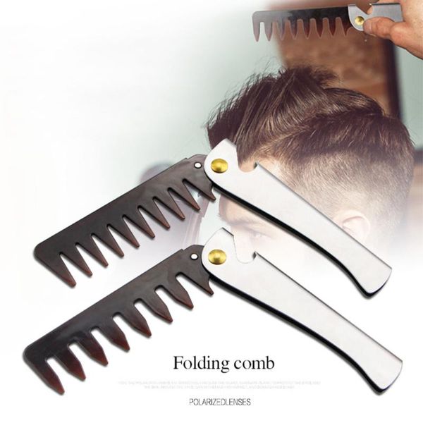 hair brushes 1pc stainless steel handle comb foldable portable pocket styling for husband father men (narrow tooth), Silver
hair brushes 1pc stainless steel handle comb foldable portable pocket styling for husband father men (narrow tooth), Silver