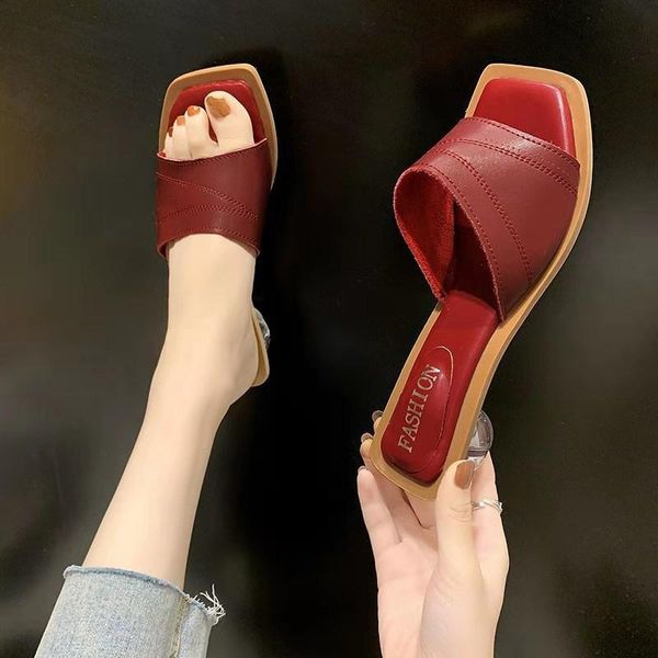 women's shoes summer slides square heels house slippers for woman plus size leisure toe women zapatillas mujer, Black
women's shoes summer slides square heels house slippers for woman plus size leisure toe women zapatillas mujer, Black