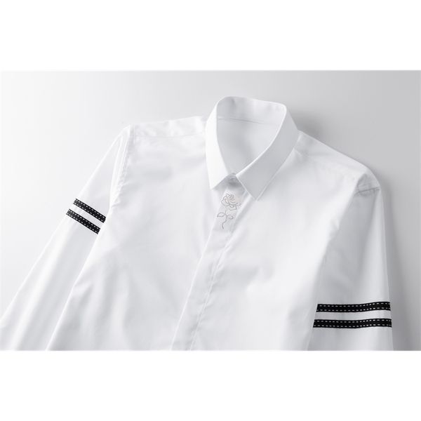 2021 spring and summer new long double sleeve ribbon slim white fashion shirt straight2021, White;black
2021 spring and summer new long double sleeve ribbon slim white fashion shirt straight2021, White;black