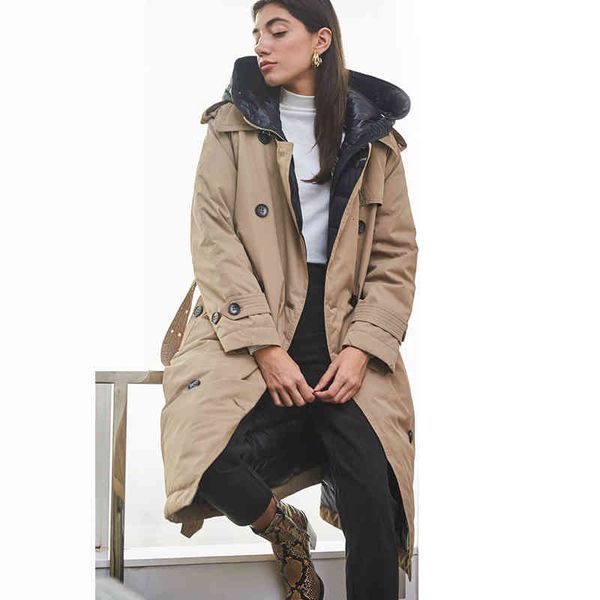 women's down & parkas british trench coat winter white duck jacket women hooded long thick warm jackets puffer feather female parka muj, Black
women's down & parkas british trench coat winter white duck jacket women hooded long thick warm jackets puffer feather female parka muj, Black