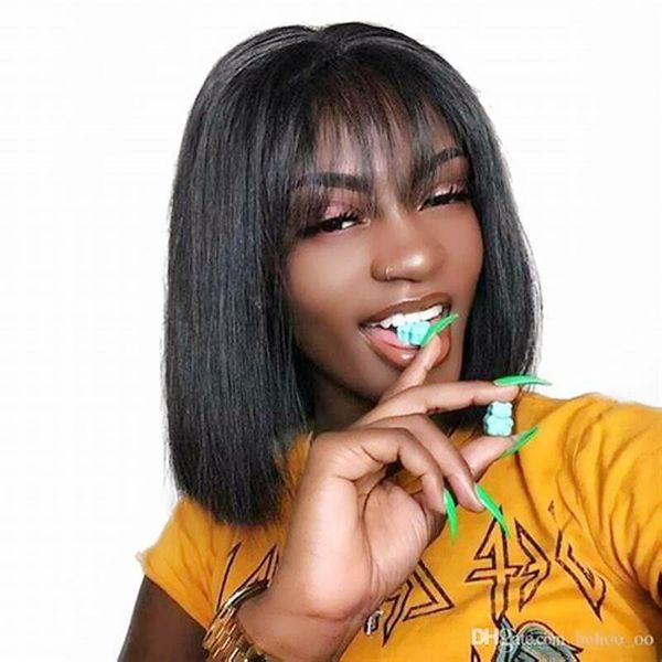 14 inch virgin glueless no lace front straight natural short bob wigs human hair, Black
14 inch virgin glueless no lace front straight natural short bob wigs human hair, Black