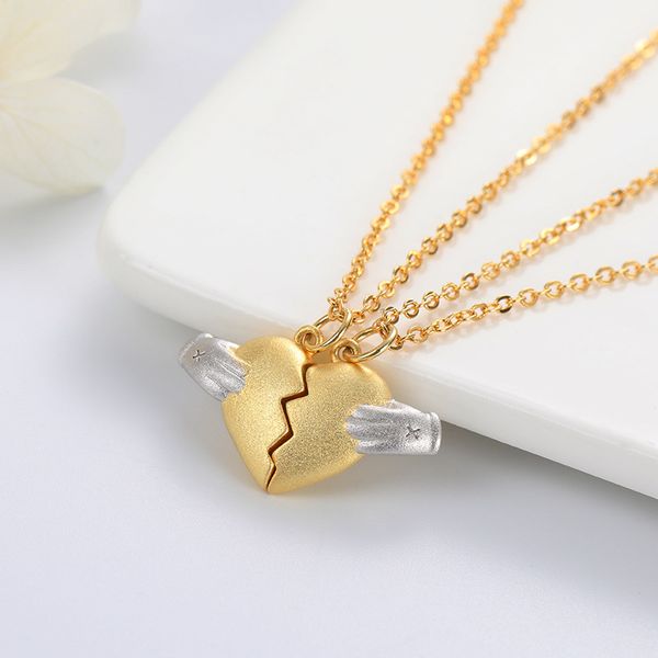 budrovky men and women love heart-shaped necklace couples heart-to-heart attraction gift a pair of stitching jewelrydio chan contact, Silver
budrovky men and women love heart-shaped necklace couples heart-to-heart attraction gift a pair of stitching jewelrydio chan contact, Silver