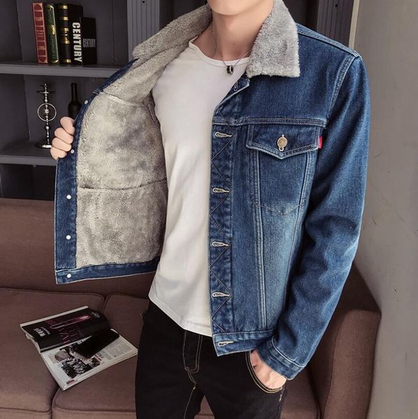 mens designer jackets winter thicken fleece warm denim jacket pure color slim windbreaker coats, Black;brown
mens designer jackets winter thicken fleece warm denim jacket pure color slim windbreaker coats, Black;brown