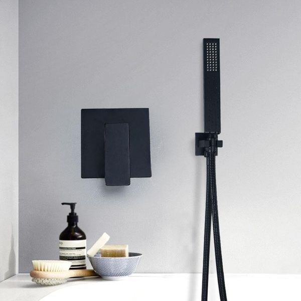 bathroom shower sets 304 stainless steel black square rainfall head concealed cold and mixer taps bathtub tap
bathroom shower sets 304 stainless steel black square rainfall head concealed cold and mixer taps bathtub tap
