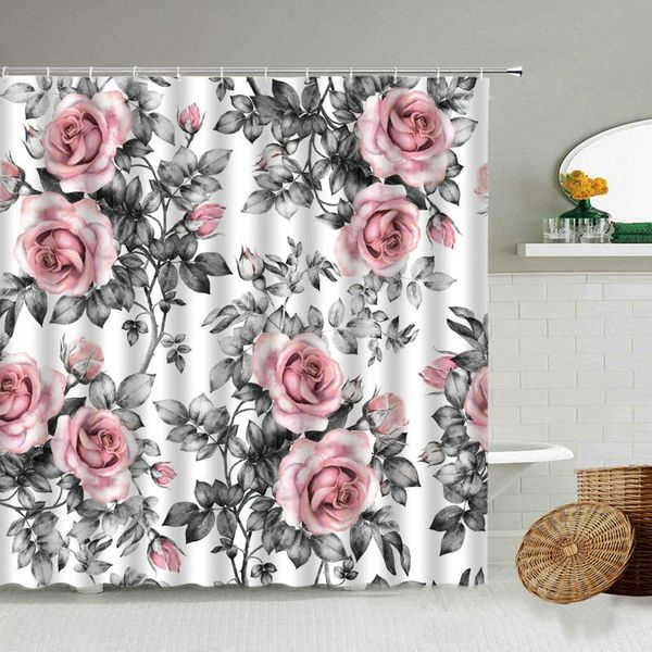 pink blue purple rose flower bud leaf shower curtain white background bathroom waterproof polyester curtains home decoration set
pink blue purple rose flower bud leaf shower curtain white background bathroom waterproof polyester curtains home decoration set