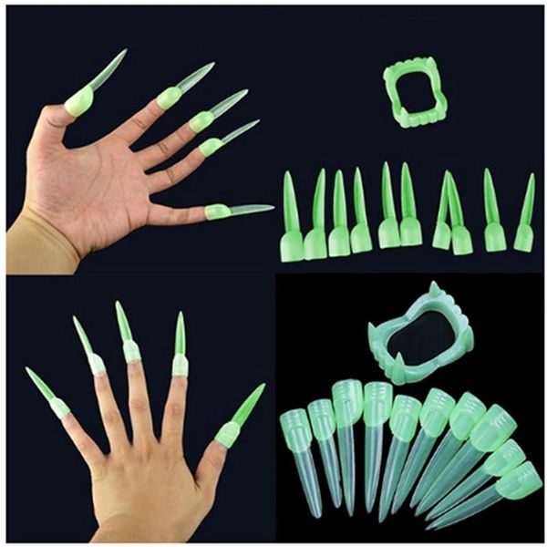 party decoration 10pcs finger sets+1pcs luminous vampire teeth halloween cosplay dentures zombie ghost devil fangs props costume decor
party decoration 10pcs finger sets+1pcs luminous vampire teeth halloween cosplay dentures zombie ghost devil fangs props costume decor
