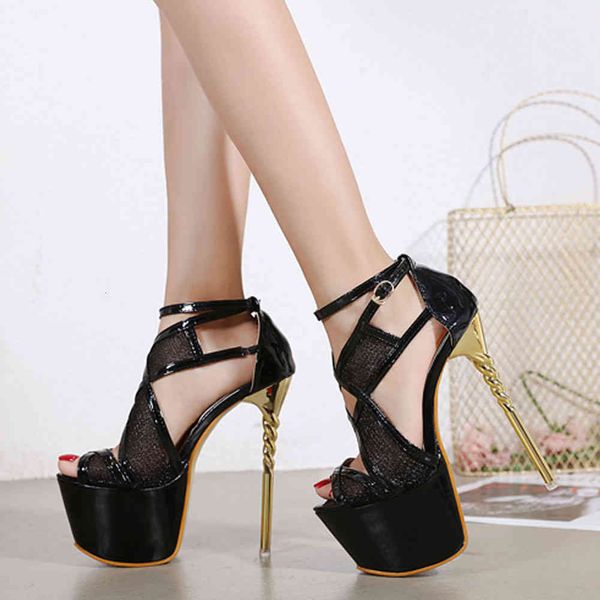 sandals mature female solid buckle strap platform high heel sandals women party fashion summer shoes woman, Black
sandals mature female solid buckle strap platform high heel sandals women party fashion summer shoes woman, Black