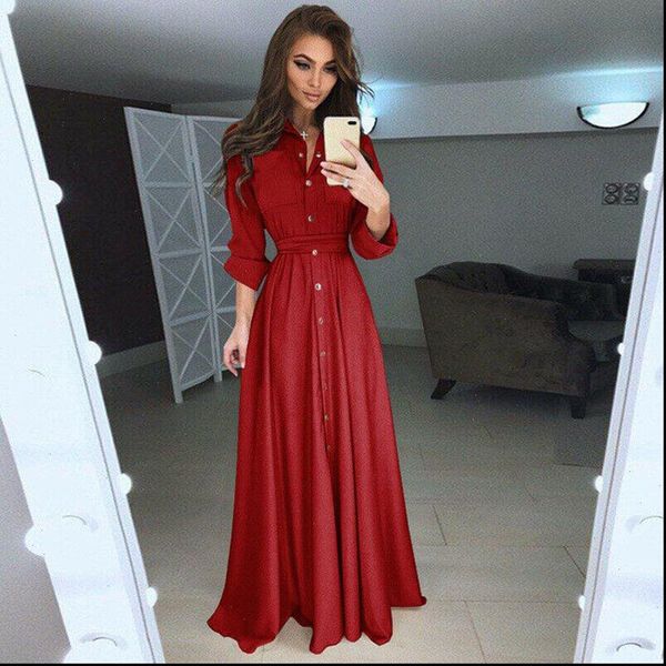 plus size long sleeve boho womens dresses button down summer maxi clothing casual loose elegant, Black;gray
plus size long sleeve boho womens dresses button down summer maxi clothing casual loose elegant, Black;gray