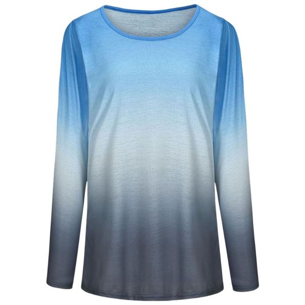 women's t-shirt pullover ladies daily crew neck tee shirt long sleeve fashion gradient color women spring autumn casual loose, White
women's t-shirt pullover ladies daily crew neck tee shirt long sleeve fashion gradient color women spring autumn casual loose, White