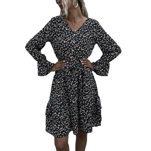 fashion women dress ladies female v-neck floral stylish long sleeve party daily wear elegant spring fall casual dresses, Black;gray
fashion women dress ladies female v-neck floral stylish long sleeve party daily wear elegant spring fall casual dresses, Black;gray