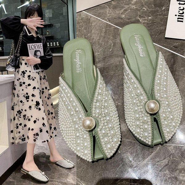 slippers women summer flat shoes female luxury slides string bead pantofle peep toe low designer 2021 cover soft basic rubber pu, Black
slippers women summer flat shoes female luxury slides string bead pantofle peep toe low designer 2021 cover soft basic rubber pu, Black