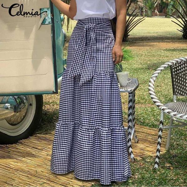 skirts women 2021 fashion plaid celmia vintage check long skirt high waist belted casual loose pleated party maxi mujer, Black
skirts women 2021 fashion plaid celmia vintage check long skirt high waist belted casual loose pleated party maxi mujer, Black