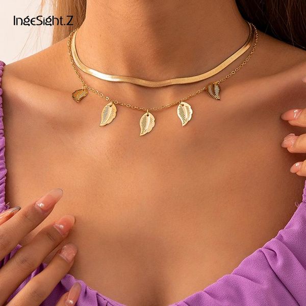 IngeSight.Z 2Pcs/Set Korean Leaves Tassel Pendant Necklace Vintage Flat Blade Snake Chain Choker For Women Neck Jewelry Chains, Silver
IngeSight.Z 2Pcs/Set Korean Leaves Tassel Pendant Necklace Vintage Flat Blade Snake Chain Choker For Women Neck Jewelry Chains, Silver