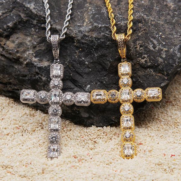 pendant necklaces men women zircon cross gold silver copper material pendants necklace chain fashion hip hop jewelry
pendant necklaces men women zircon cross gold silver copper material pendants necklace chain fashion hip hop jewelry