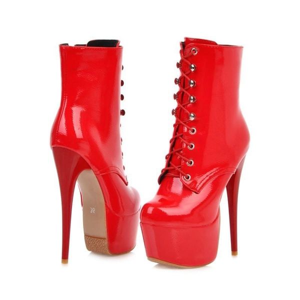 boots autumn and winter slim heel women's shoes high fashion cross strap, Black