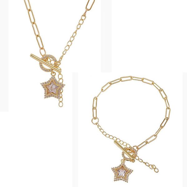 earrings & necklace luxury charming star pendant bracelets for women personality punk golden chain choker statement jewelry sets 2021, Silver
earrings & necklace luxury charming star pendant bracelets for women personality punk golden chain choker statement jewelry sets 2021, Silver