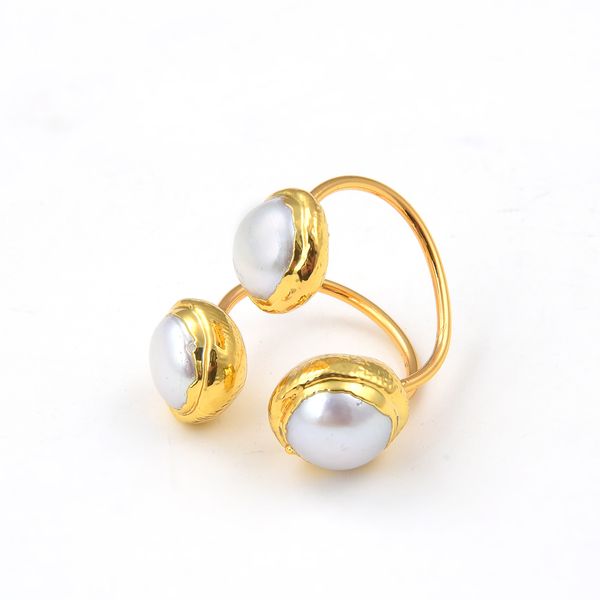 guaiguai jewelry natural freshwater pearl with gold plated bezel tiny pearl finger rings for women gift adjustable classic for women, Golden;silver
guaiguai jewelry natural freshwater pearl with gold plated bezel tiny pearl finger rings for women gift adjustable classic for women, Golden;silver