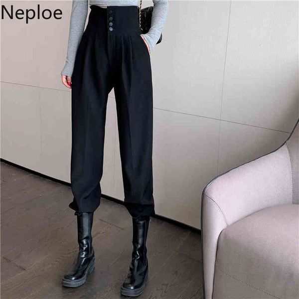 neploe overalls women spring fashion button harem pant korean high waist slim fit straight trousers black mujer pantalones 210422, Black;white
neploe overalls women spring fashion button harem pant korean high waist slim fit straight trousers black mujer pantalones 210422, Black;white