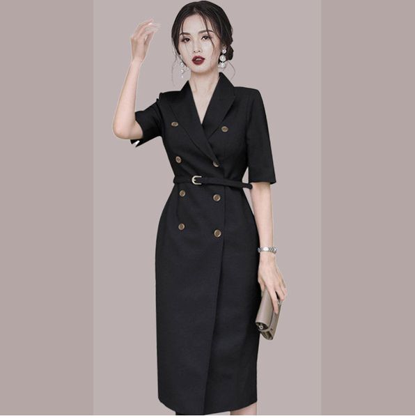 casual dresses elegant office wear pencil dress women's double breasted sheath business bodycon vestidos summer p8qt, Black;gray
casual dresses elegant office wear pencil dress women's double breasted sheath business bodycon vestidos summer p8qt, Black;gray