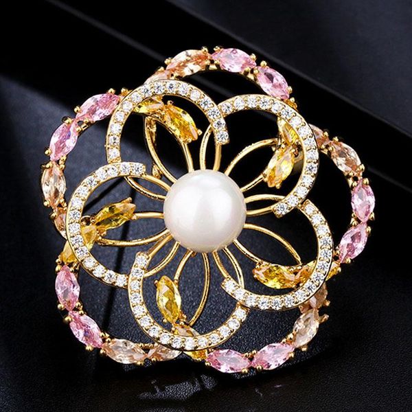 pins, brooches zlxgirl bridal jewelry colorful cubic zircon copper flower brooch pins fashion gold scarf corsage christmas gifts, Gray
pins, brooches zlxgirl bridal jewelry colorful cubic zircon copper flower brooch pins fashion gold scarf corsage christmas gifts, Gray