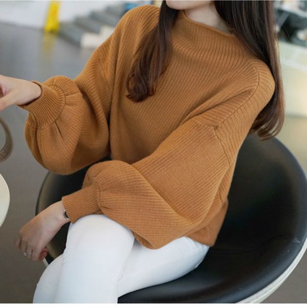 women's sweaters thick knitted shirt, women's high collar, loose sweater and bat sleeve, winter wear 0.7. 5mc0, White;black
women's sweaters thick knitted shirt, women's high collar, loose sweater and bat sleeve, winter wear 0.7. 5mc0, White;black
