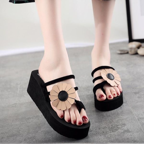 slippers women summer fashion flower women's beach thick bottom increased non-slip slanted heel toe corrector, Black
slippers women summer fashion flower women's beach thick bottom increased non-slip slanted heel toe corrector, Black