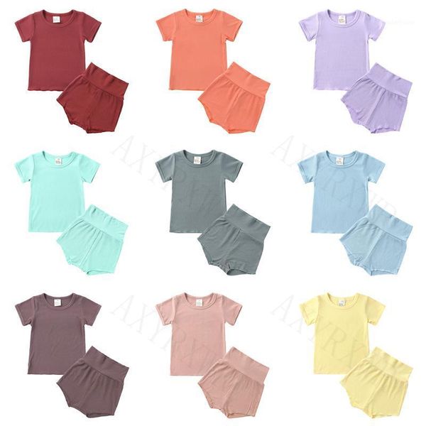 clothing sets 2 pcs children summer casual knitted outfits toddler kids boy girls short sleeve round neck pullover t-shirts+high waist1, White
clothing sets 2 pcs children summer casual knitted outfits toddler kids boy girls short sleeve round neck pullover t-shirts+high waist1, White