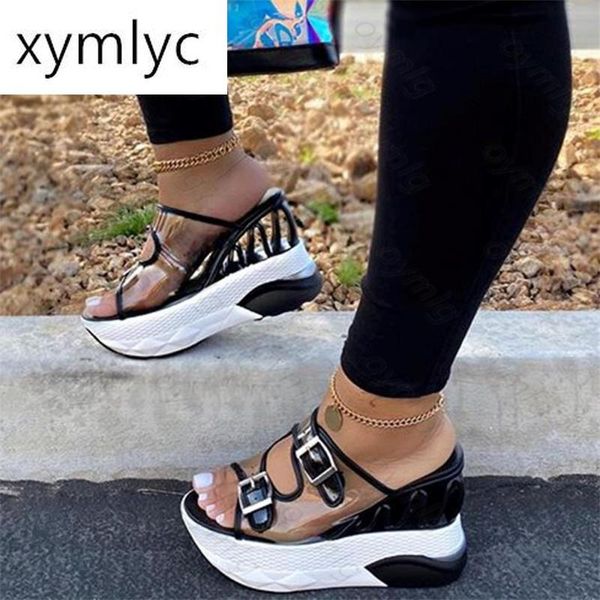 dress shoes large size sandals and slippers women 2021 summer slope with transparent pu double buckle fluorescent color fashion, Black
dress shoes large size sandals and slippers women 2021 summer slope with transparent pu double buckle fluorescent color fashion, Black